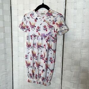 honeydew White floral baby romper